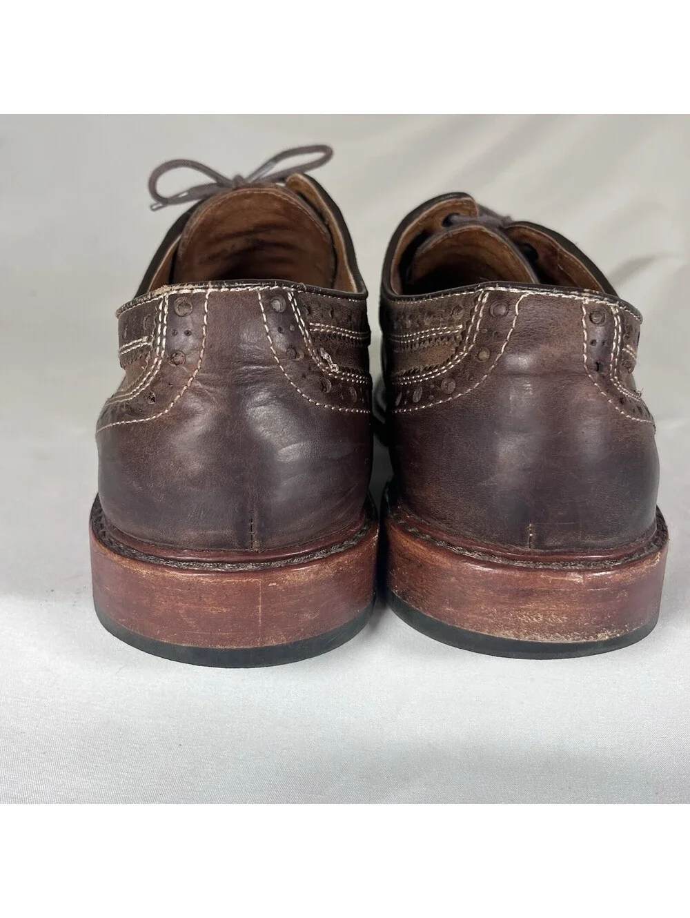 Johnston & Murphy Brown Leather Oxford Dress Shoes Men's 10